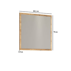Oglinda perete ESTEBAN, stejar, PAL laminat, 80.1x2x70 cm