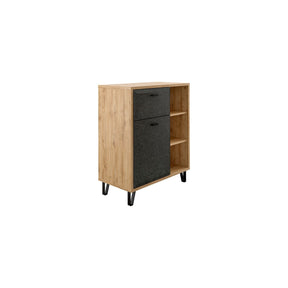 Comoda GRACE, stejar/gri antracit, PALlaminat, 79x42x95 cm