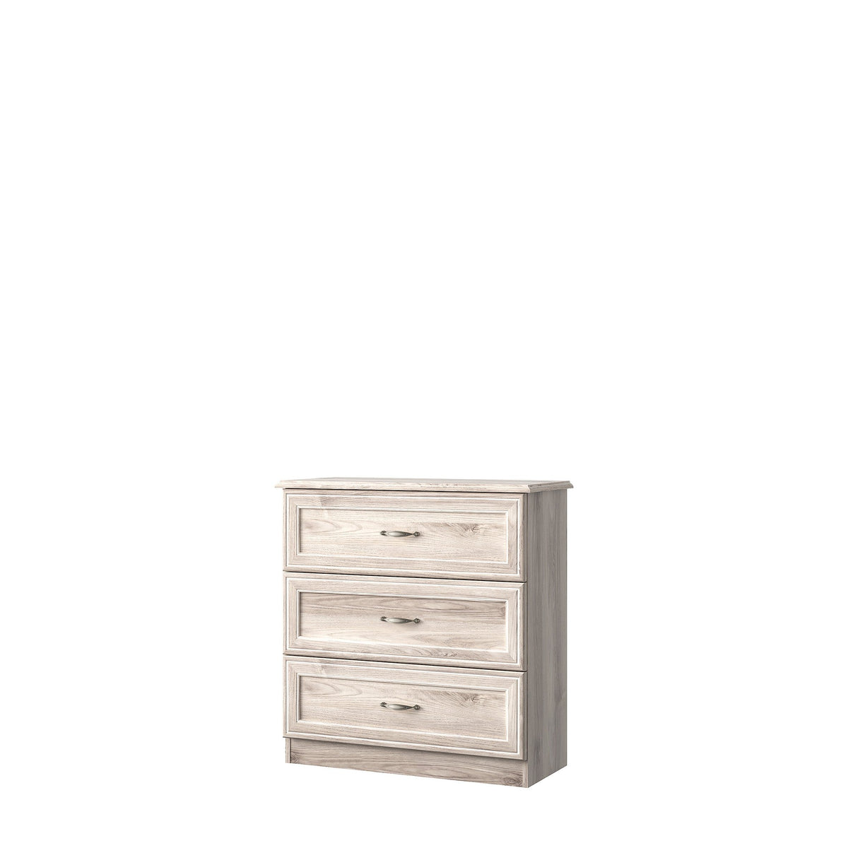 Comoda LIZBON, castan nairobi, PAL laminat, cu 3 sertare, 85x37x88.2 cm
