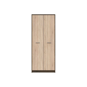 Dulap NEPO PLUS, stejar inchis/stejar sonoma, PAL laminat, 80x55x197 cm