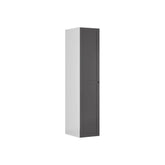 Dulap FLEX, alb/gri grafit, PAL, cu o usa, 50x66x240 cm