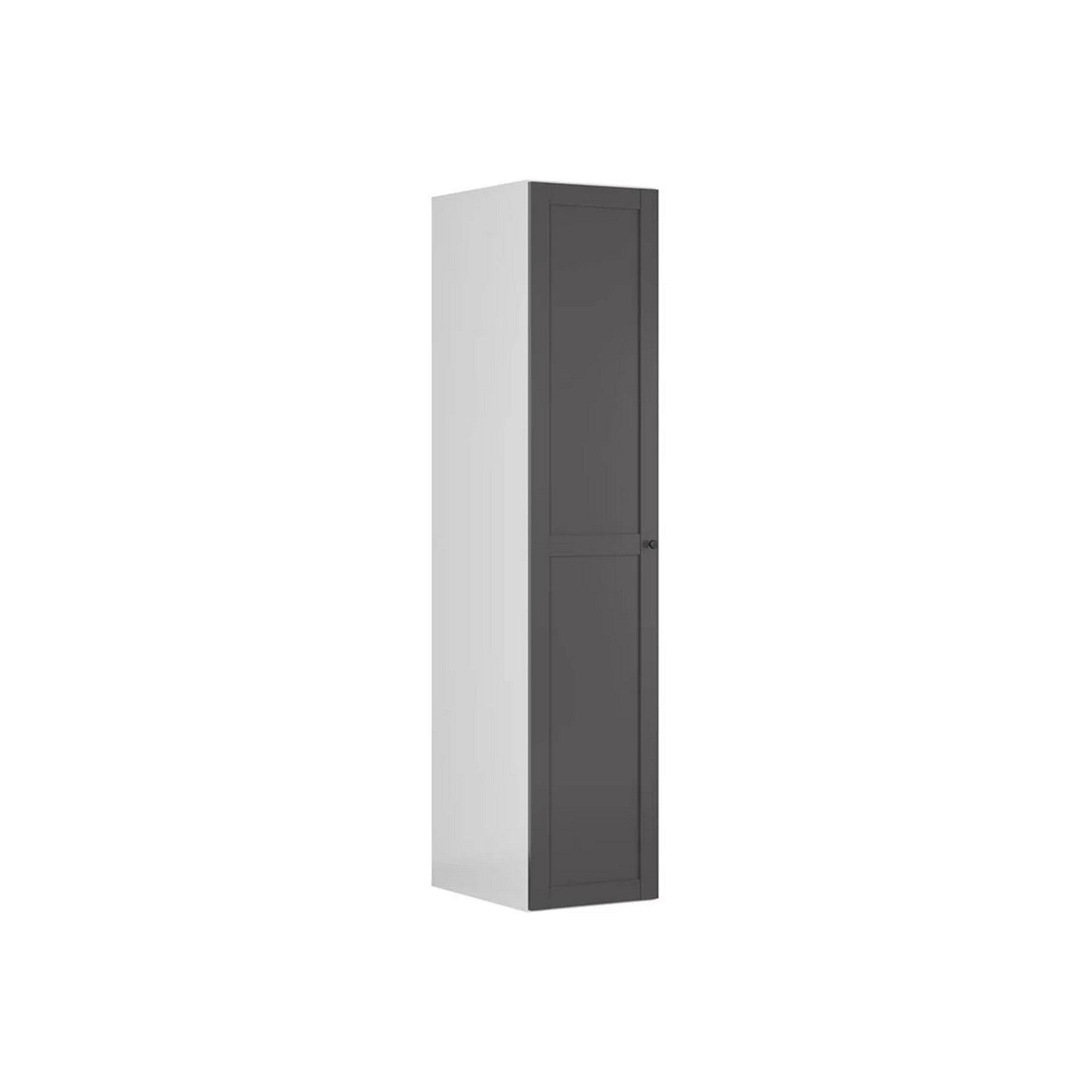 Dulap FLEX, alb/gri grafit, PAL, cu o usa, 50x66x240 cm