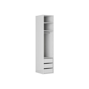Dulap FLEX, alb/gri grafit, PAL, cu o usa, 50x66x240 cm