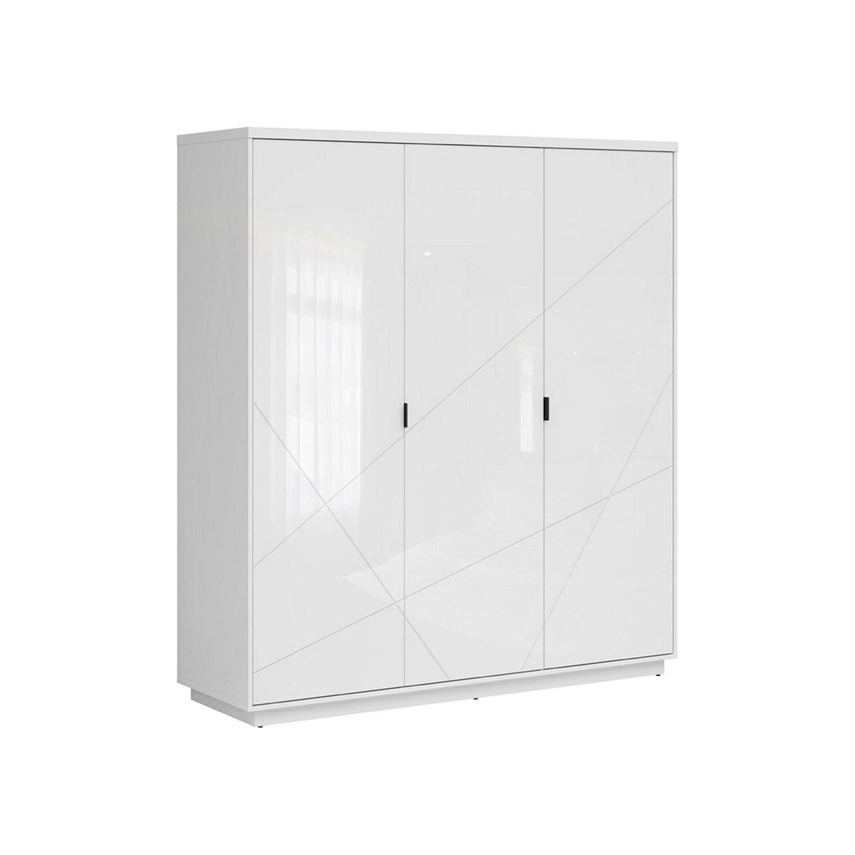 Dulap FORN, alb lucios, PAL, 180x56.5x200.5 cm