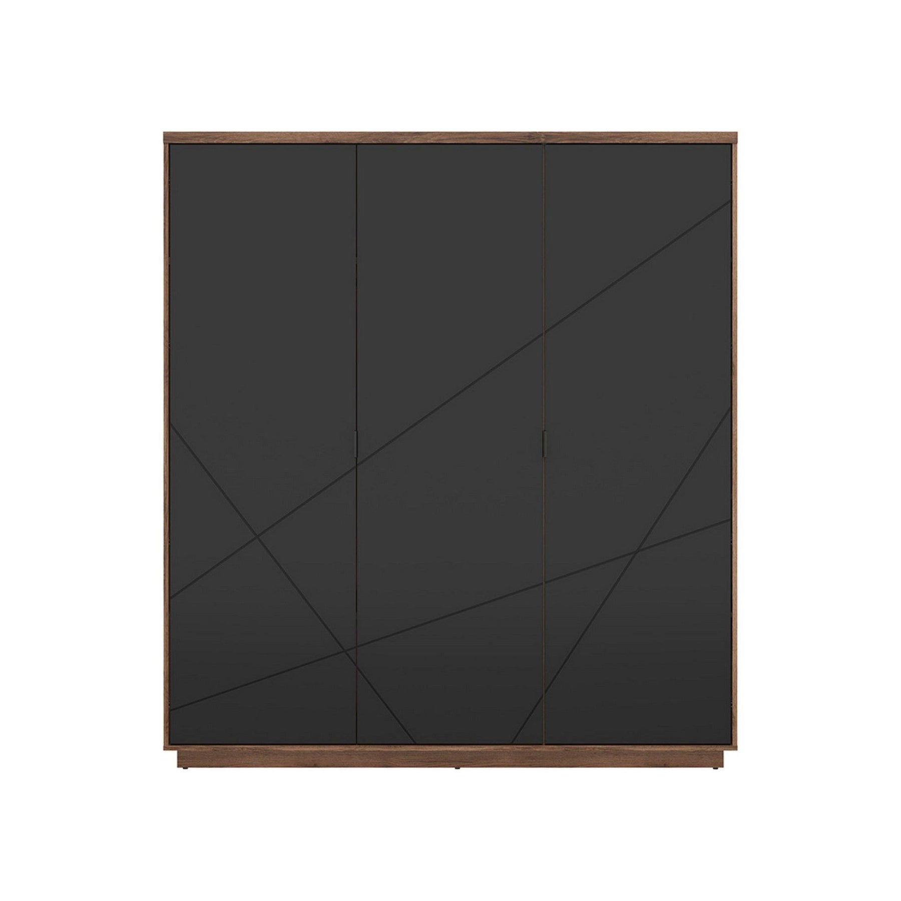 Dulap FORN, nuc/negru mat, PAL, 180x56.5x200.5 cm