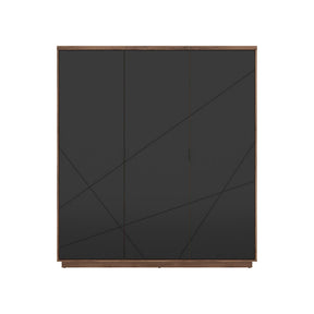 Dulap FORN, nuc/negru mat, PAL, 180x56.5x200.5 cm