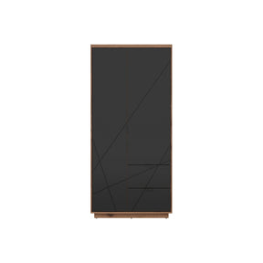 Dulap FORN, nuc/negru mat, PAL, 94x56.5x200.5 cm