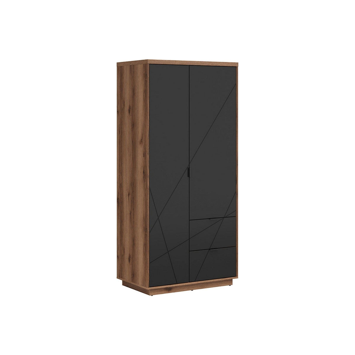 Dulap FORN, nuc/negru mat, PAL, 94x56.5x200.5 cm