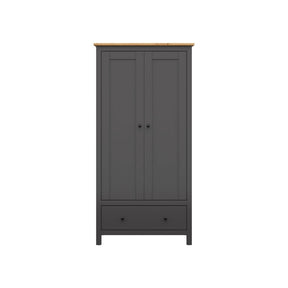 Dulap HESEN, gri grafit/stejar artizanal, PAL, 101x57x203 cm
