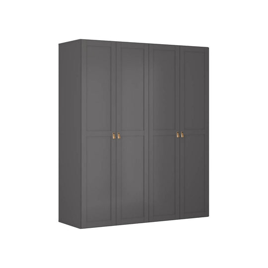 Dressing FLEX, gri grafit, PAL, cu 4 usi, 200x66x240 cm