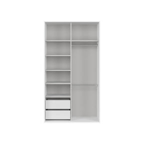 Dulap FLEX, alb, PAL, cu 2 usi, 120x66x218 cm