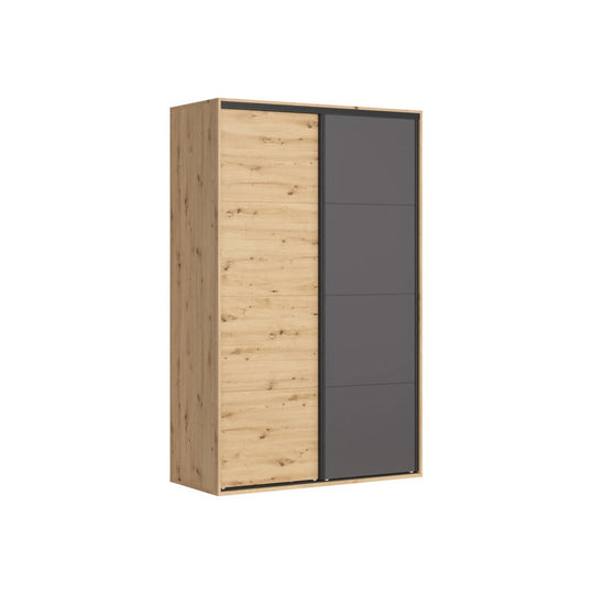 Dulap FLEX, stejar artisan/gri grafit, PAL, cu 2 usi, 150x66x240 cm