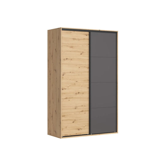 Dulap FLEX, stejar artisan/gri grafi, PAL, cu 2 usi, 150x66x240 cm