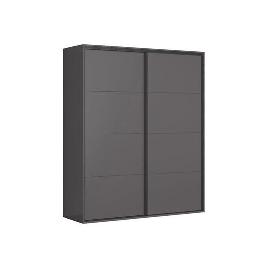 Dressing FLEX, gri grafit, PAL, cu 2 usi, 200x66x240 cm