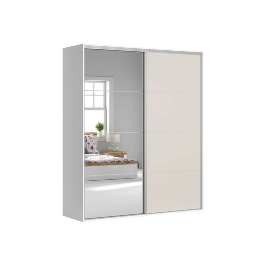 Dressing FLEX, alb/casmir, PAL, cu 2 usi, 200x66x240 cm