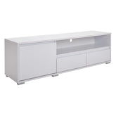 Comoda TV LINE, alb, PAL, 180x48x55 cm