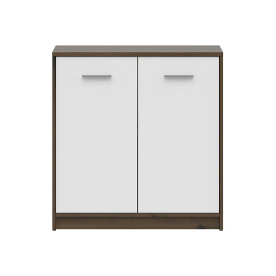 Comoda NEPO PLUS, stejar nobil/alb, PAL laminat, 80x34x84 cm