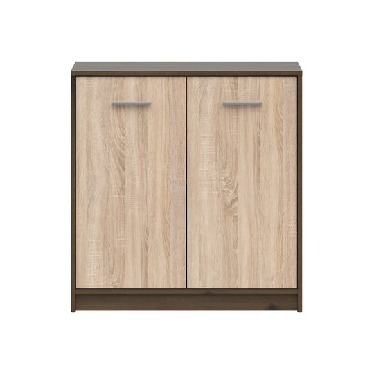 Comoda NEPO PLUS, stejar inchis/stejar sonoma, PAL laminat, 80x34x84 cm