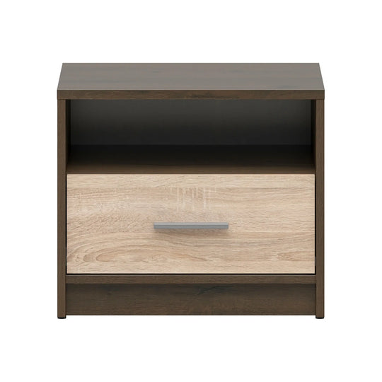 Noptiera NEPO PLUS, stejar nobil/stejar sonoma, PAL laminat, 50x34x43 cm