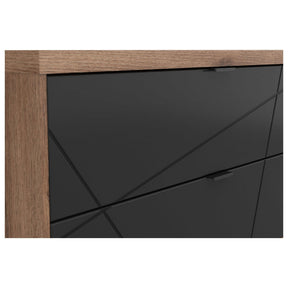 Comoda TV FORN, nuc/negru mat, PAL, 156x42.5x61 cm