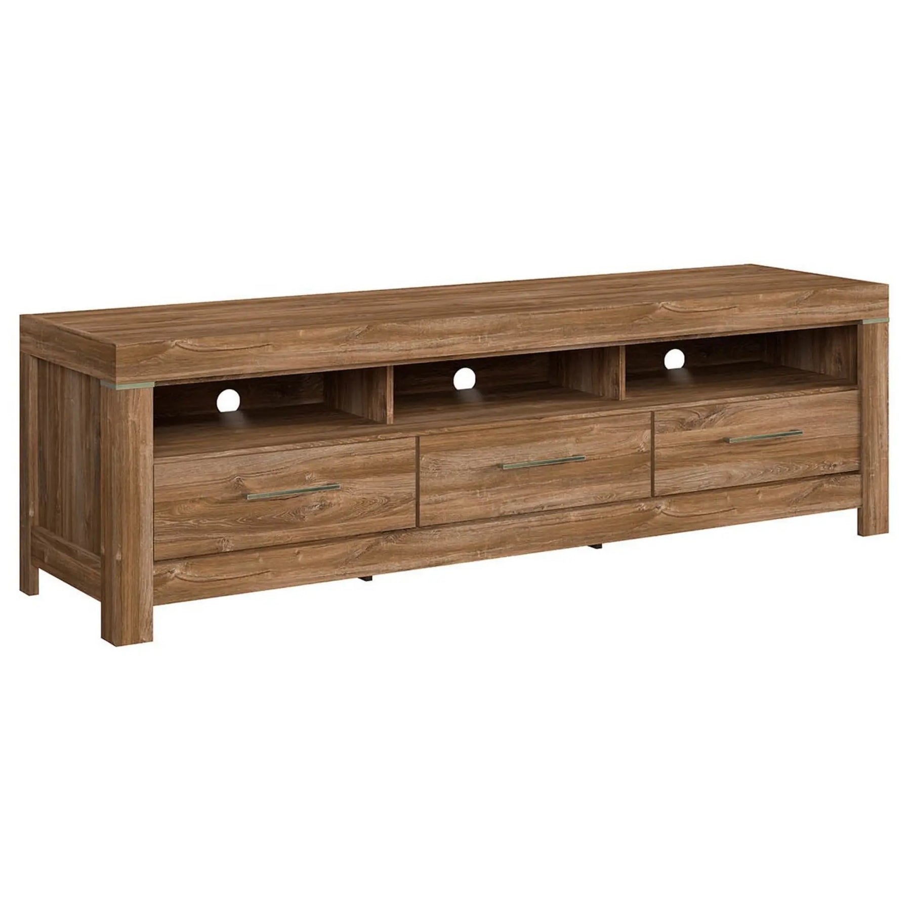 Comoda TV GENT, stejar, PAL, cu iluminare LED, 200x54x60 cm