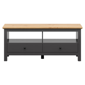 Comoda TV HESEN, gri grafit/stejar artizanal, PAL, 137x47x59 cm
