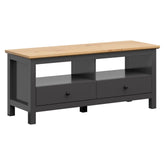 Comoda TV HESEN, gri grafit/stejar artizanal, PAL, 137x47x59 cm