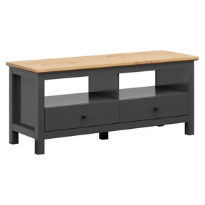Comoda TV HESEN, gri grafit/stejar artizanal, PAL, 137x47x59 cm