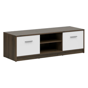 Comoda TV NEPO PLUS, stejar/alb, PAL laminat, 139x47x43 cm
