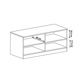Comoda TV TEDY TYP T11, PAL, stejar lefkas, 118x49.5x50.5 cm