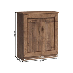 Comoda TEDY TYP T2, PAL, stejar lefkas, 90x44x110 cm