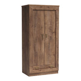 Dulap dormitor TEDY Typ T7, PAL melaminat, stejar lefkas, 90x57x190 cm, 2 usi si 1 sertar