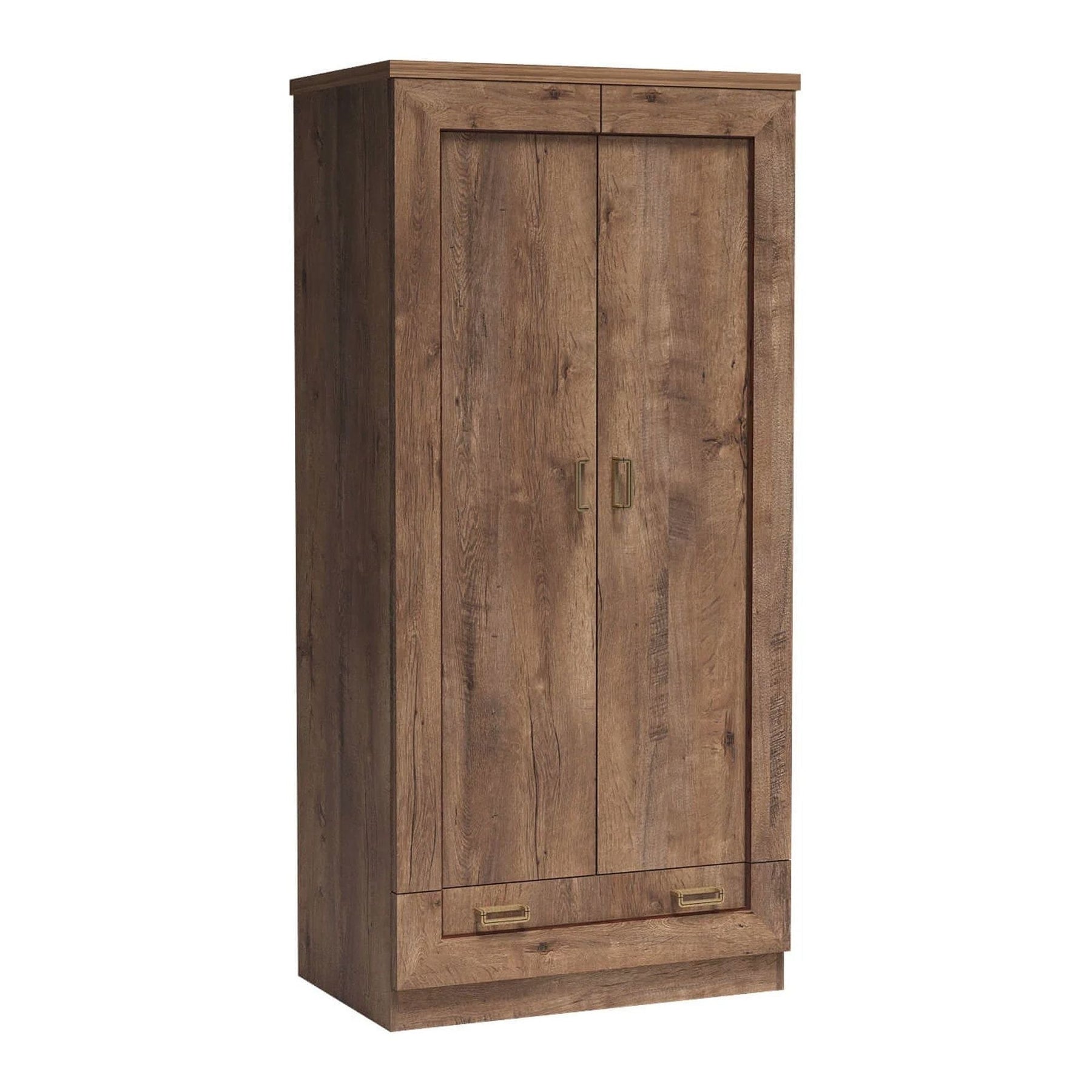 Dulap dormitor TEDY Typ T7, PAL melaminat, stejar lefkas, 90x57x190 cm, 2 usi si 1 sertar