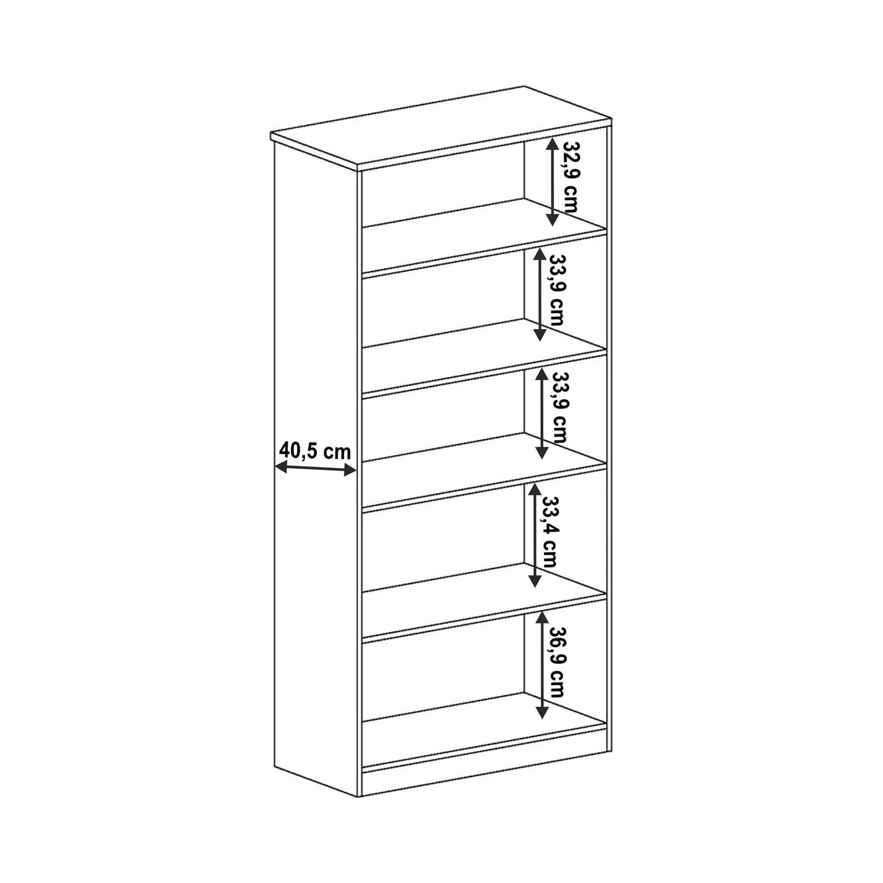 Vitrina living TEDY Typ T8, PAL melaminat, stejar lefkas, 90x44x190 cm, 2 usi si 2 sertare