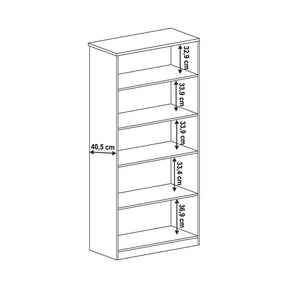 Vitrina living TEDY Typ T8, PAL melaminat, stejar lefkas, 90x44x190 cm, 2 usi si 2 sertare
