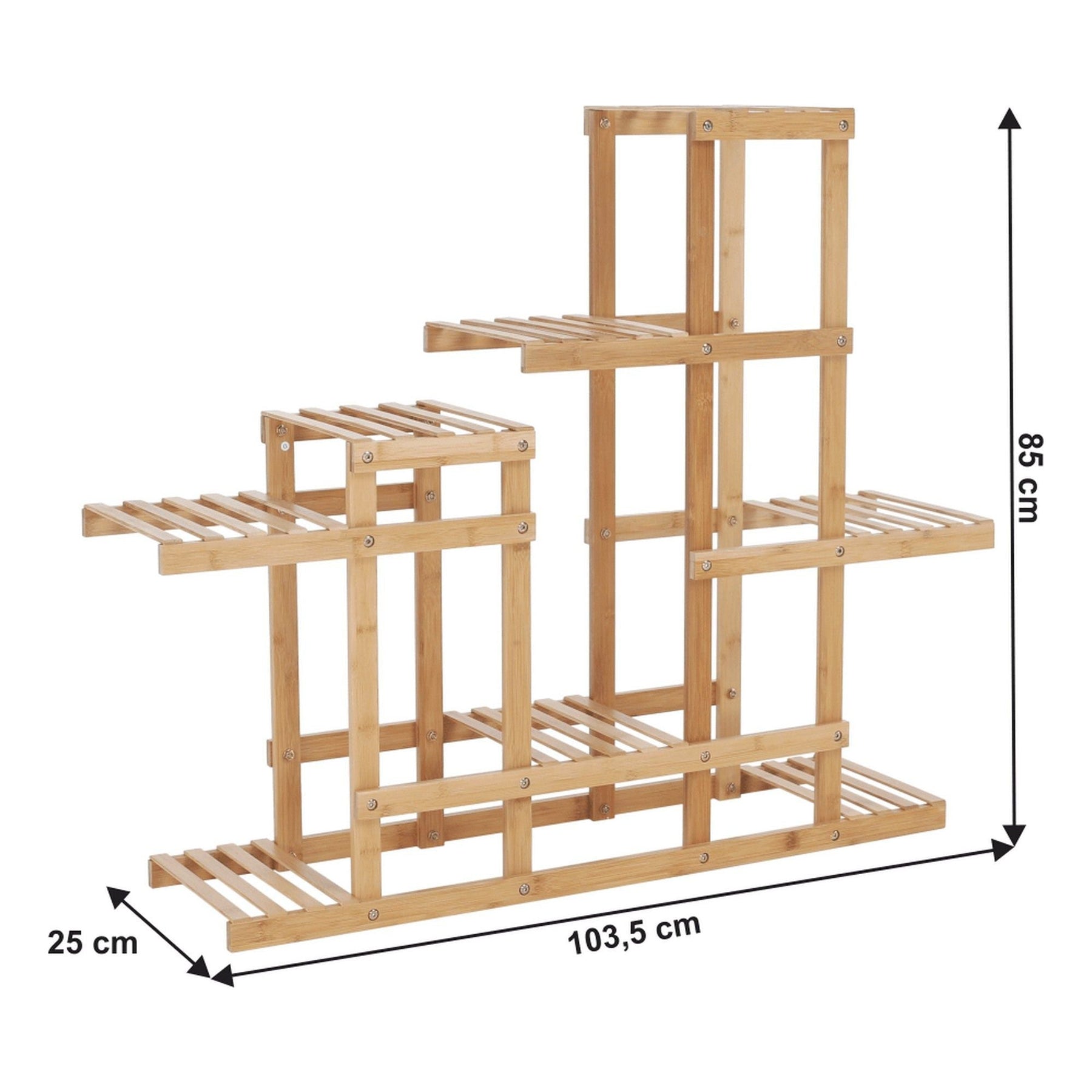 Raft TABIA, stejar, lemn bambus, 103.5x25x85 cm