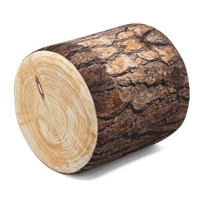 Taburet maro cu aspect de buștean, ideal pentru un living rustic – primabucata