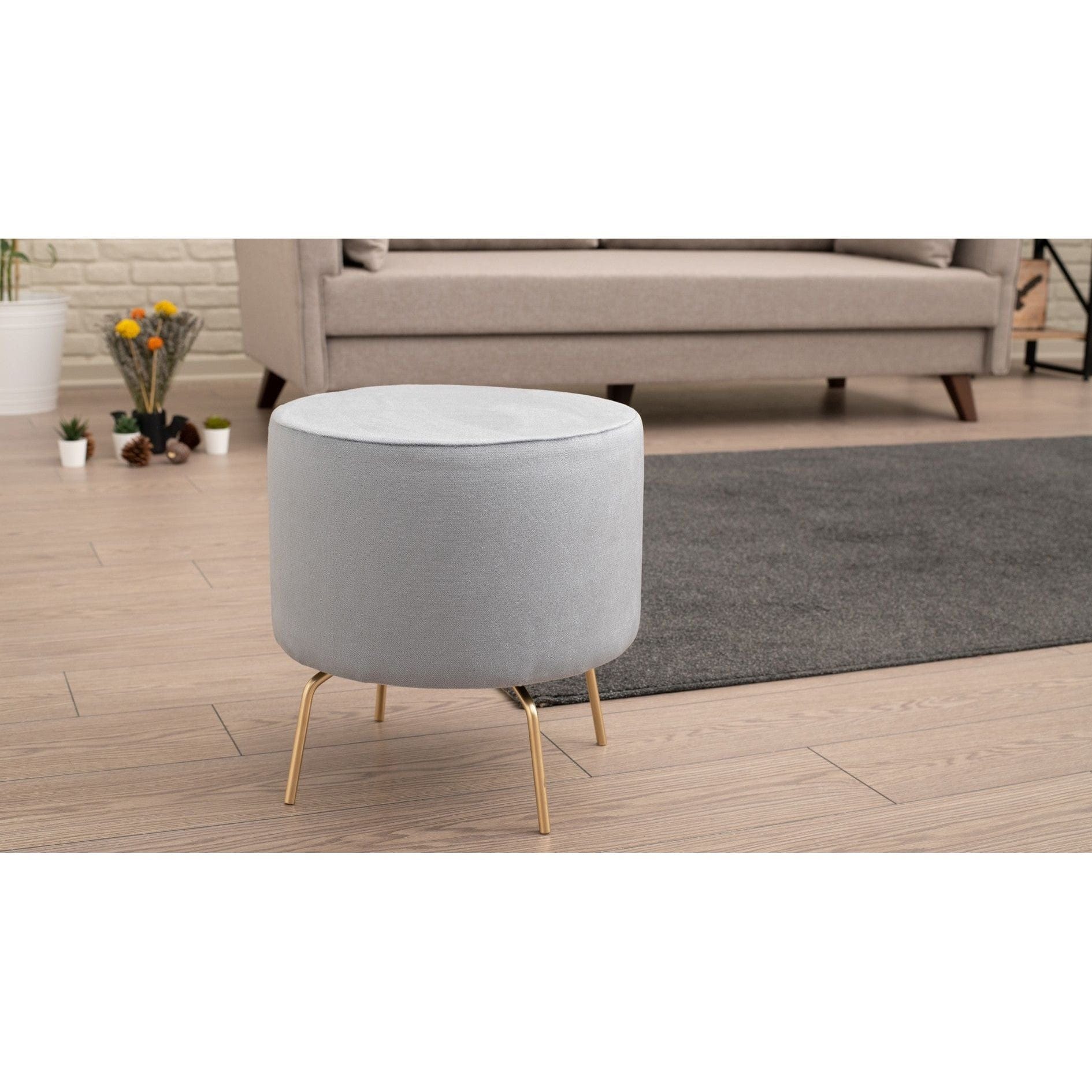 Taburet AMSTERDAM OCN-30214, gri/auriu