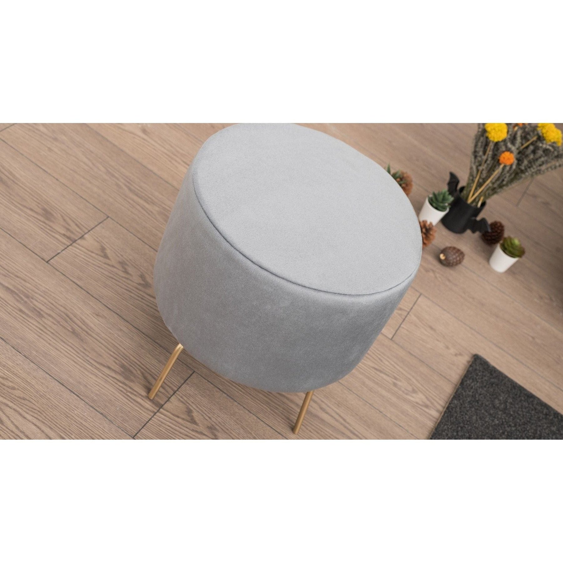 Taburet AMSTERDAM OCN-30214, gri/auriu