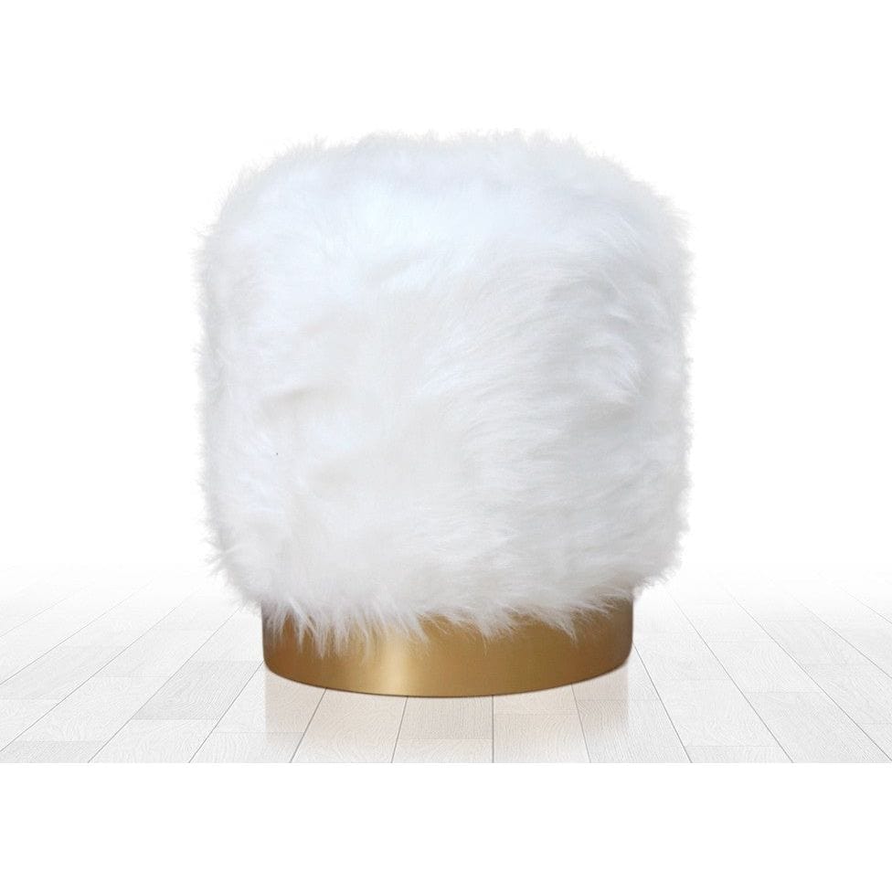 Taburet AMSTERDAM OCN-30298, alb/auriu