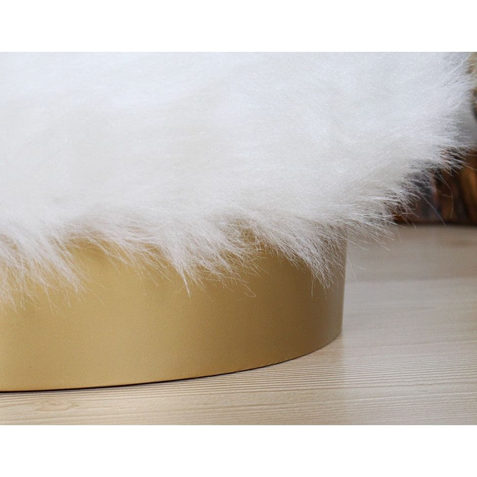 Taburet AMSTERDAM OCN-30298, alb/auriu