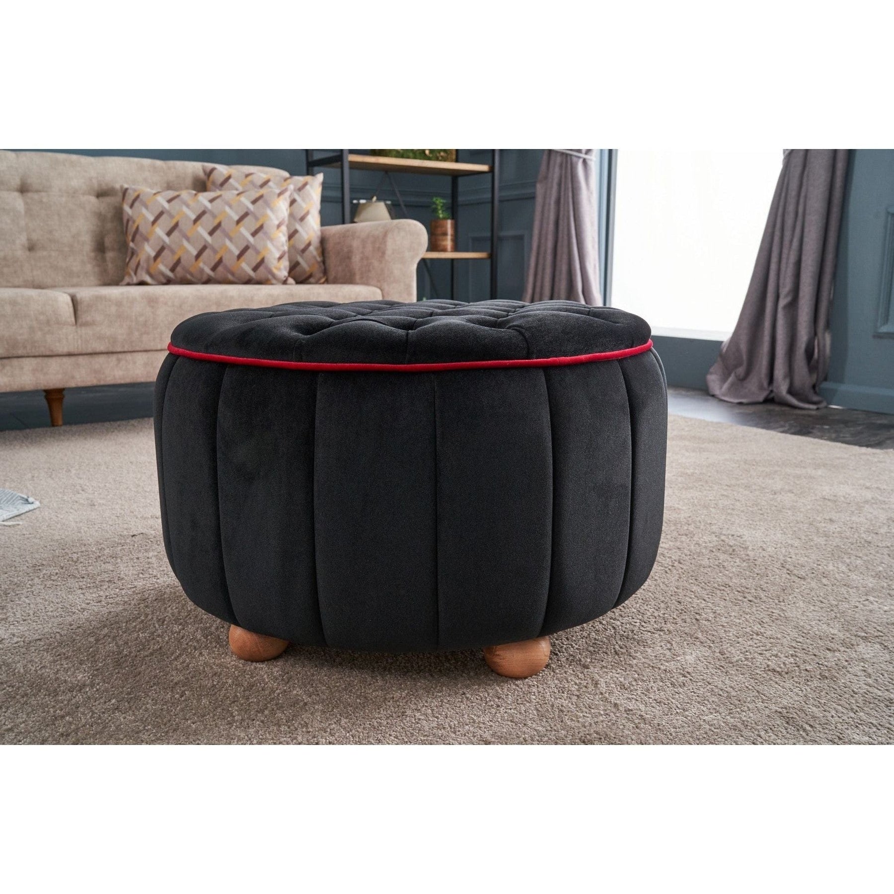 Taburet AMSTERDAM OCN-30301, negru