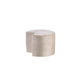 Taburet MAGNESIA, stofa catifelata bej, 50x41 cm