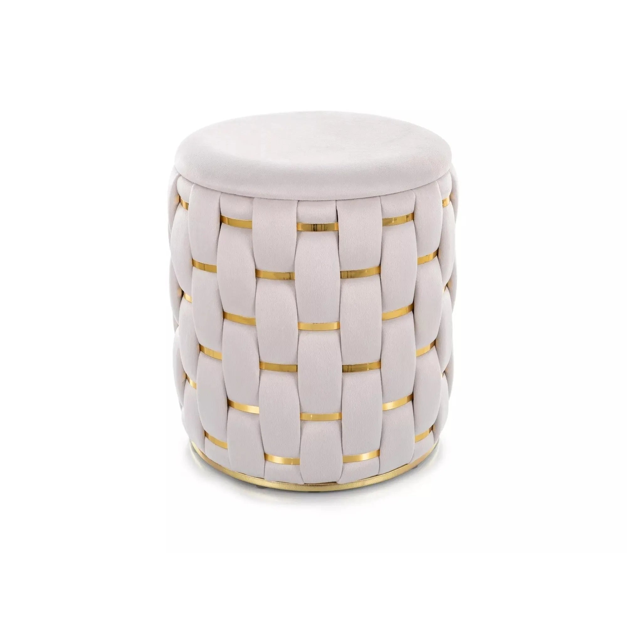 Taburet DETROIT OCN-38346, bej deschis/auriu