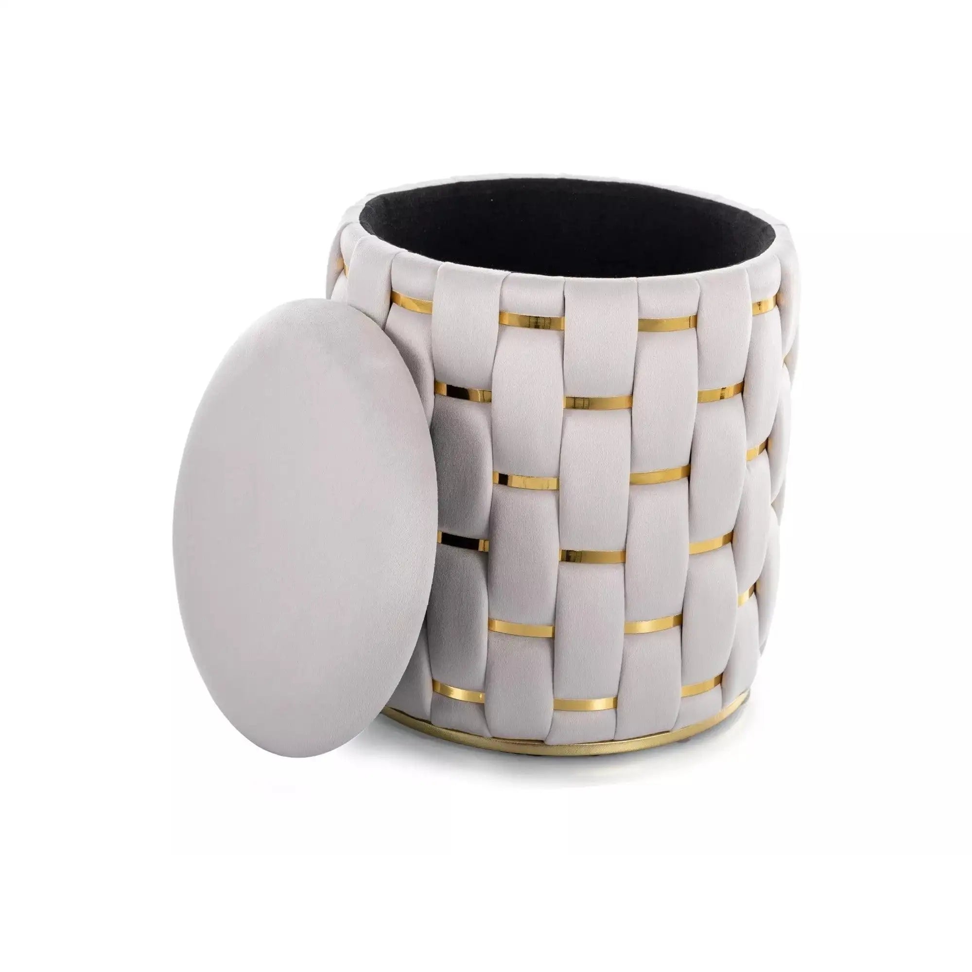 Taburet DETROIT OCN-38346, bej deschis/auriu