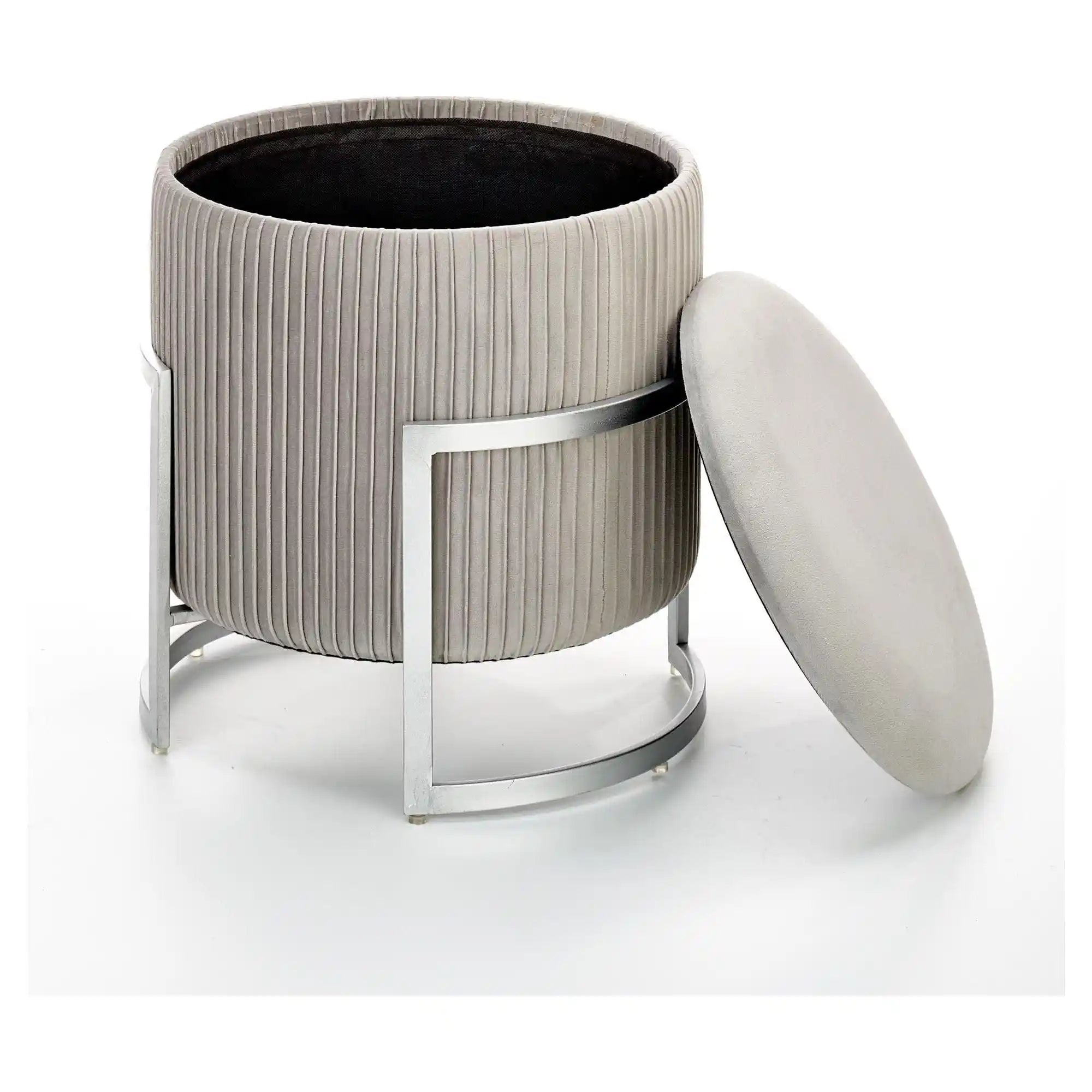 Taburet HOUSTON OCN-35836, gri deschis