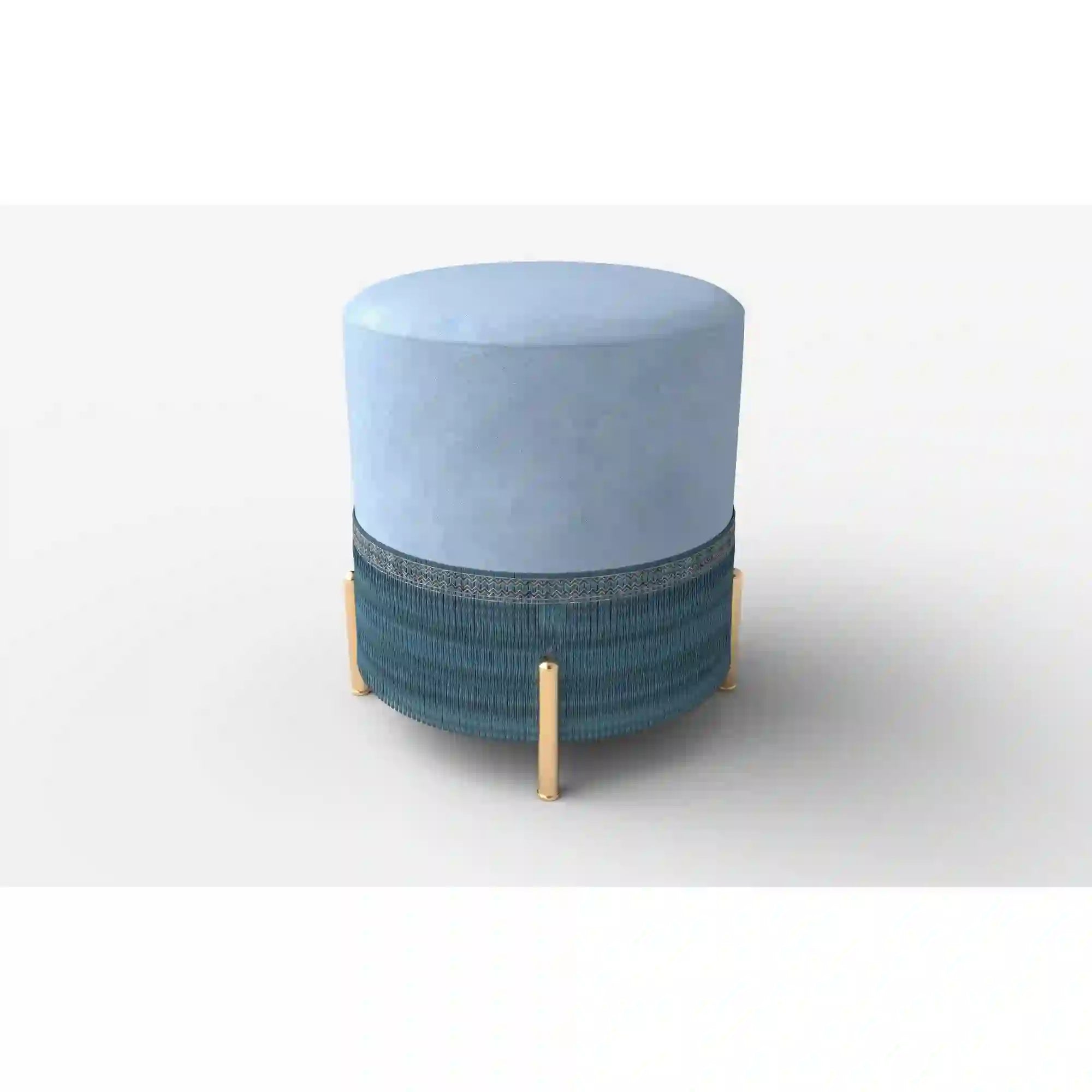 Taburet HOUSTON OCN-35851, albastru deschis