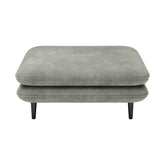 Taburet SOLANO, stofa catifelata gri - Riviera 91, 108x74x45 cm