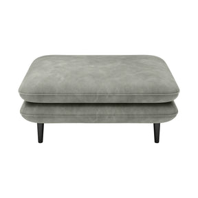 Taburet SOLANO, stofa catifelata gri - Riviera 91, 108x74x45 cm
