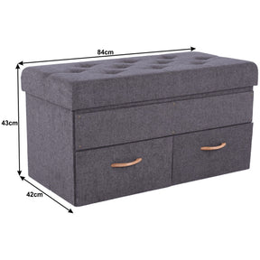 Taburet SULOT TYP 2, material textil/carton dur, gri, 84x43x42 cm